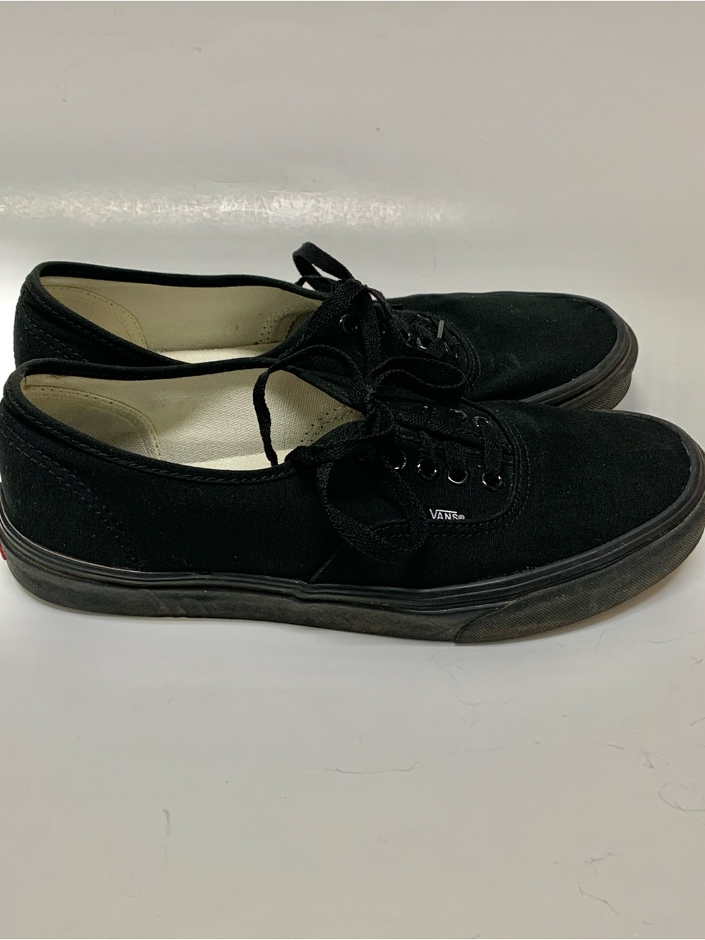 VANS Black Canvas Low-top Lace Up Sneakers Skate Shoes Size 10.5 - Picture 7 of 14